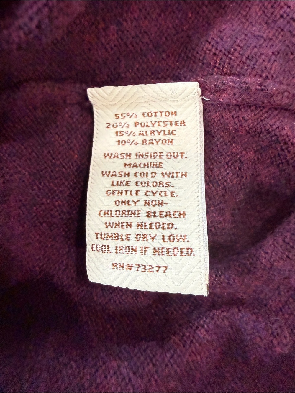 Sonoma Burgundy Scoop-Neck Long Sleeve Sweater - Picture 6 of 6
